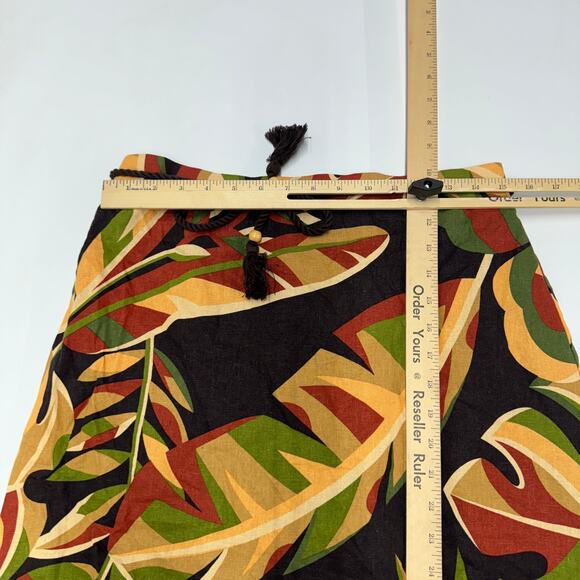 House of Harlow 1960 Skirt Womens Medium Floral Print Midi Tiered Linen Blend - Picture 7 of 9